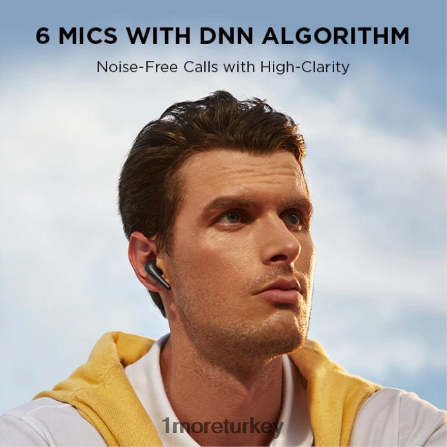 aero true kablosuz aktif gürültü önleyici kulaklık beyaz kulaklıklar L44JHJ17 1MORE